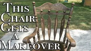 How to Use Gel Stain to Update Furniture ~ DIY Chair Makeover and Cricut Image Transfer