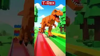 T-Rex had tiny arms, but they were super strong!  #brick #dinosaur #kids