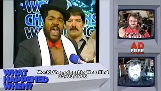 Tony Schiavone calls a Shaska Whatley promo from 05/03/1986