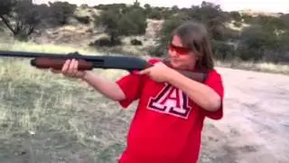 Zoe's 1st time shooting a 12 Gauge.