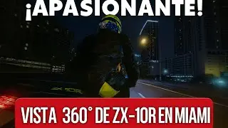 BRICKELL DE NOCHE COMO NUNCA LO VISTE 🏍️🌃 | ZX10R | 360&deg;