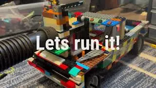Lego vacuum truck showcase and running