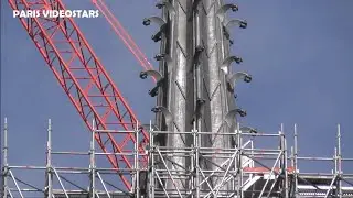 Chantier de la Cathédrale Notre Dame de Paris le 15 février 2024 - La flèche de retour dans le ciel