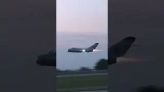 Mig-17 afterburner flyby