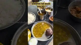 UNLIMITED Meals at 60/- Only in Attibele | Daily 500 People Eat  #food #streetfood #foodie #shorts