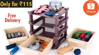 Shopee unboxing ll small modular drawer ll 3 layer mini multipurpose drawer