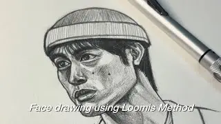 Face drawing using Loomis method #loomismethod #portraitdrawing #art 