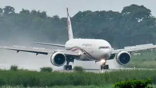 10 MINS OF Plane Spotting | Super SPRAY Arrivals and Departures At Sylhet Airport In The  Rain 🌧