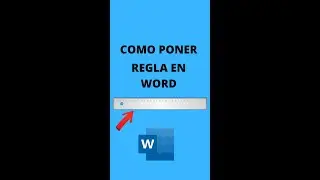 ✅ C&oacute;mo PONER REGLA en WORD ✅  #Reglas #word #microsoft #poner #Microsoft #aprender #activar #shorts
