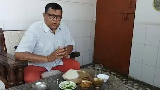 Eating Show | Rice | Salad | Fried Bitterguard | Arbi Curry | Fish Curry & Curd
