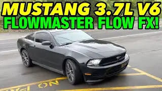 Звук двойного выхлопа Ford Mustang 3.7L V6 2012 года с FLOWMASTER FLOW FX!