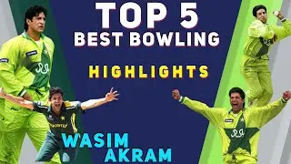Wasim Akram Top 5 Best Bowling Highlights in ODI Cricket 🔥 5/15, 5/16, 5/19