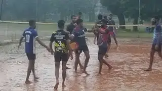 SDM College|| evening volleyball practice match|| funny volleyball moments|| havy rainy session||