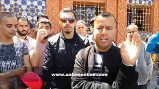 وقفة تجار سوق مليلية امام بلدية بركان
