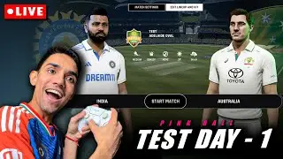 Playing PINK BALL Test Match😍| India VS Australia DAY-1🔥| Cricket Cardio LIVE