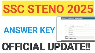 Ssc stenographer 2025 answer key update! SSC steno 2025 answer key || SSC stenographer question 2025