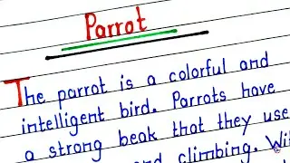 Essay on parrot | Parrot essay in english writing | Essay on parrot in english