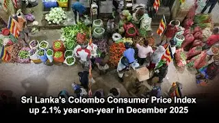 Индекс потребительских цен в Коломбо, Шри-Ланка, вырос на 2,1% в годовом исчислении в декабре 202...