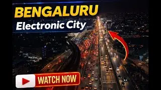 Bengaluru Electronic City at Night | Insane Traffic Drone View | 4K
