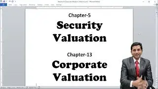 03 CA Final AFM Security Valuation and Corporate Valuation Demo