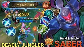 Saber Deadly Jungler! Best One Shot Build & Emblem - Build Top 1 Global Saber ~ MLBB