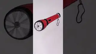 How to draw a torch 🔦#easy #art #drawing #shorts