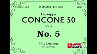 Concone 50, Op.9 No.5 (Low Voice, 콘코네 저성용)