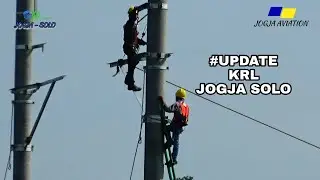 PROGRESS KRL JOGJA SOLO! Pemasangan Catenary di Timur Stasiun Klaten