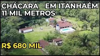 (VENDIDO) REF 179 - CHÁCARA R$ 680 MIL INCRÍVEL COM 11 MIL METROS EM ITANHAÉM LITORAL SUL SP #