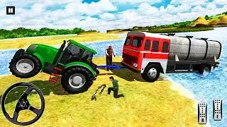 Saving Abandoned Factory Vehicles using Tow Truck - Tractor Chained Rescue Sim - Android Gameplay
