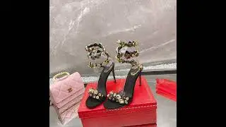 Rᴇɴᴇ Cᴀᴏᴠɪʟʟᴀ Heavy industry RC snake-shaped hit CLEO series, super high-heeled crystal bow-knot