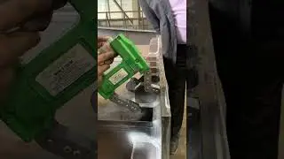 Steel column welding quality checking in field.