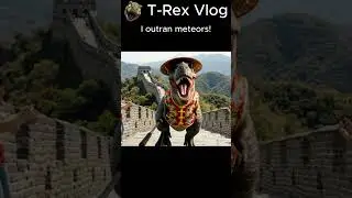 🏯 T-Rex Vlogs The Great Wall! 🦖😂 Out of Breath in No Time