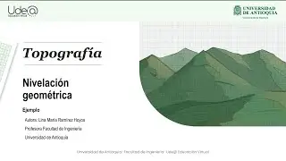 Topografía - Nivelación geométrica