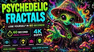 Psychedelic Fractals | Get Hypnotized in ONE MINUTE! | Relaxing Music for Meditation & Healing