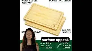 Wooden Cutting Boards for Kitchen Meal Prep & Serving