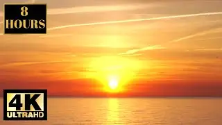 Amazing Beautiful Sunrise Water Romantic Screensaver With Relaxing Music Wallpaper 4K 8 HOURS