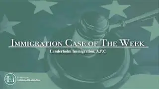 Legal Case of the week- 