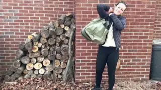Review of JOINDO Water Resistant Canvas Firewood Log Carrier, Heavy Duty Log Tote Bag for Camping