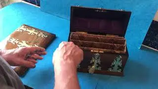 Victorian Olivewood Blotter and Stationery Box