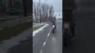 Riding a motorcycle in the snow is incredible #shorts #motorcycle #winter