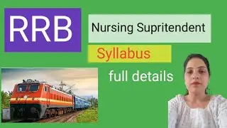 RRB syllabus @career-connnect#rrbsyllabus#nursingsupritendentrrbsyllabus#newupdatenurses#nursinexam
