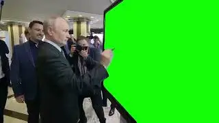 Putin drawing on a TV screen (Green Screen Memes) 🟢