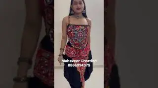 Navratri dhoti top for women kediya for girls sleeveless backless blouse pattern kutchi mirror work