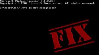 Java Is Not Recognized As a Internal or External Command FIX