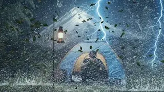 ENJOYING BAD WEATHER LIGHTNING STORM AND VERY HEAVY RAIN ‼️ CAMPING IN HEAVY RAIN