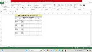Master Excel: How To Create a Salary Sheet with DA, PA, PF, and Net Salary Calculation! in Hindi