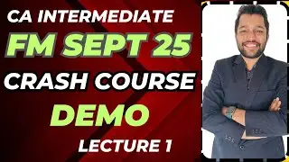 CA INTER FM Crash Course September Lecture 1