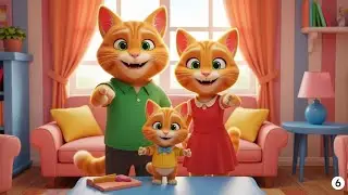 Orange Cat Family&rsquo;s Colorful Jungle Adventure | Cute Cat Story for Everyone