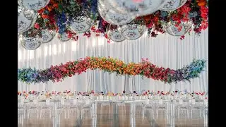 Colorful Country Music Hall Fame Wedding Nashville TN. By F&ecirc;te Nashville Luxury Weddings.